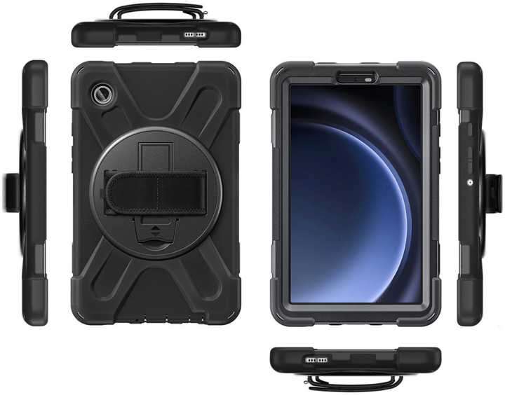 Etui 4smarts Rugged Case Grip do Samsung Galaxy Tab A9 Black (540406) - obraz 3