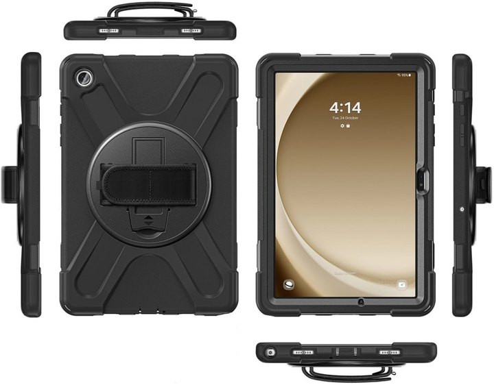 Etui 4smarts Rugged Case Grip do Samsung Galaxy Tab S9 FE Black (540408) - obraz 3