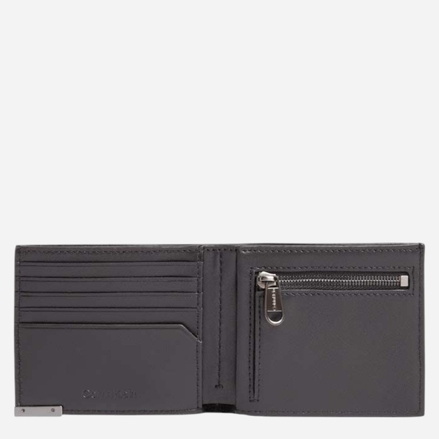 Портмоне чоловіче шкіряне Calvin Klein Modern Plaque Bifold 5CC W/Coin Wallet Чорне (8720107610682) - зображення 2