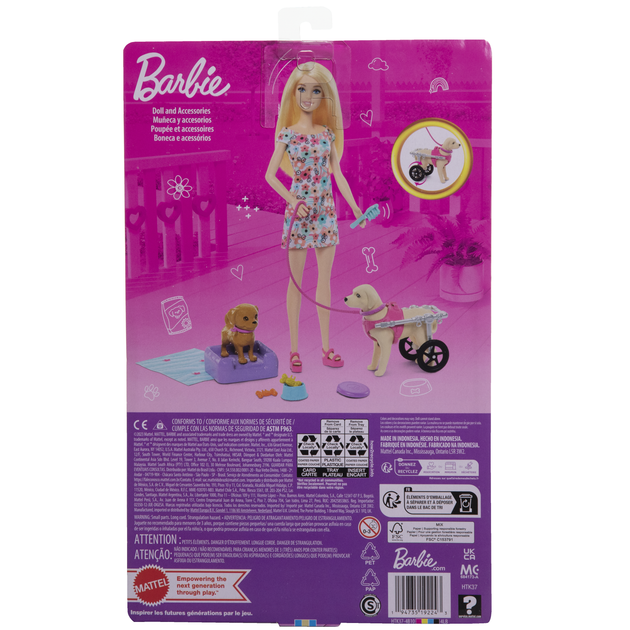 Lalka z akcesoriami Mattel Barbie i piesek na wózku 29 cm (0194735192243) - obraz 7