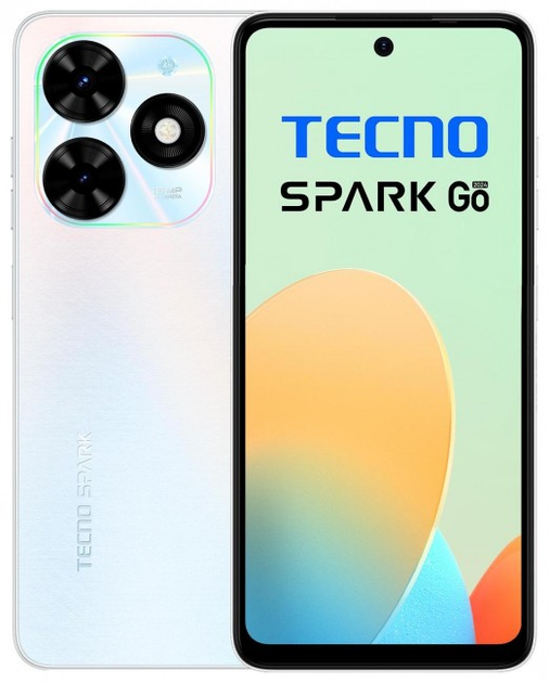 Smartfon Tecno Spark Go 2024 (BG6) 4/128GB Mystery White (4894947010569) - obraz 1