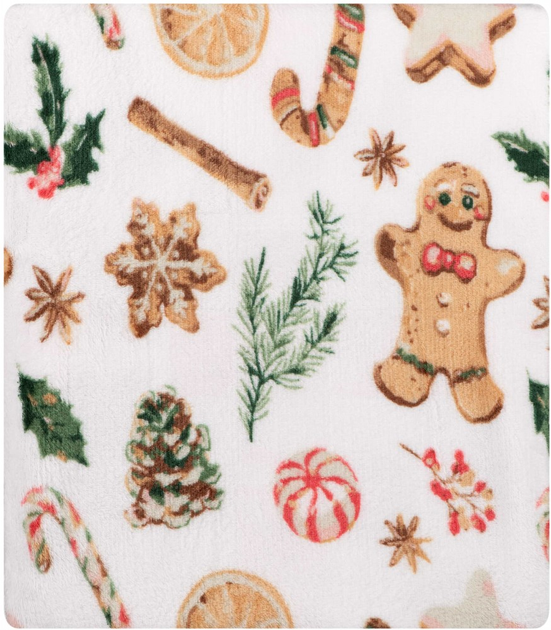 Плед Ardesto Flannel Имбирные пряники Белый 160х200 см (ART0118PB) - изображение 2