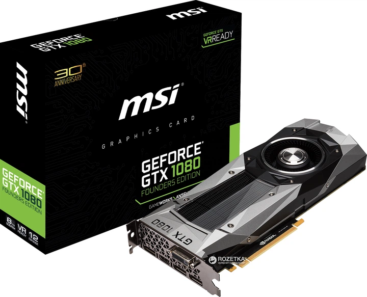 Видеокарта MSI PCI-Ex GeForce GTX 1080 Founders Edition 8GB GDDR5X