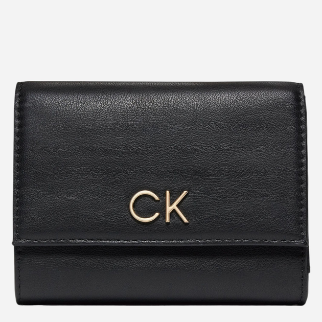 Portfel damski Calvin Klein Re-Lock Trifold MD Wallet Czarny (8720108596138) - obraz 1