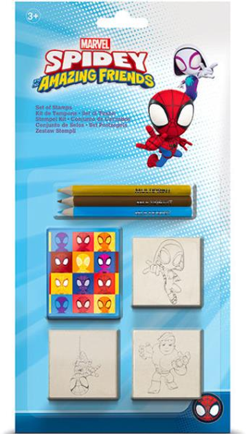 Pieczątki Multiprint Spidey blister 3 szt (8009233031357) - obraz 1