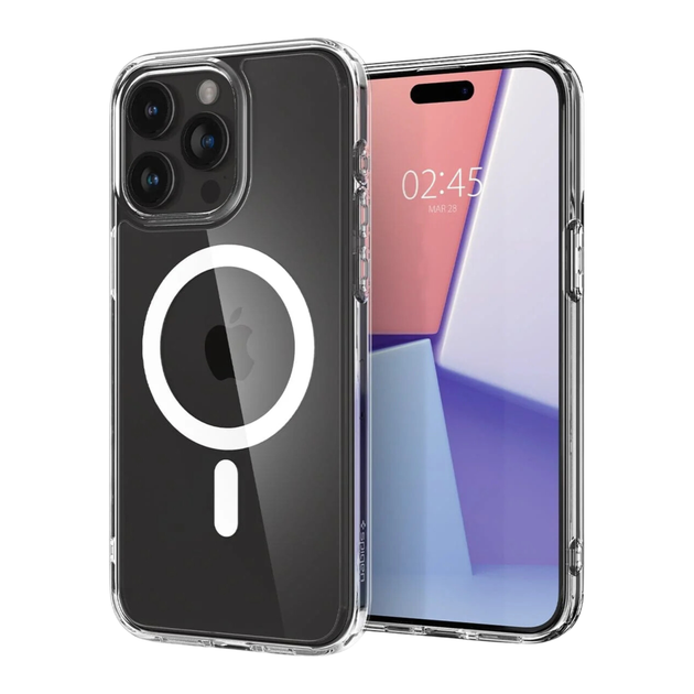 Прозрачный чехол накладка Spigen Ultra Hybrid Magsafe для Apple iPhone ...
