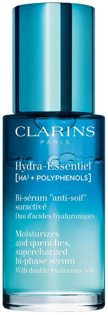 Сироватка для обличчя Clarins Hydra Essentiel HA2 + Polyphenols Bi-Serum Intensif Anti-Soif з гіалуроновою кислотою 30 мл (3666057097959) - зображення 1