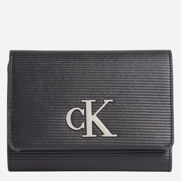 Гаманець жіночий Calvin Klein Jeans Tex Medium Trifold Wallet Чорний (8720108581691) - зображення 1