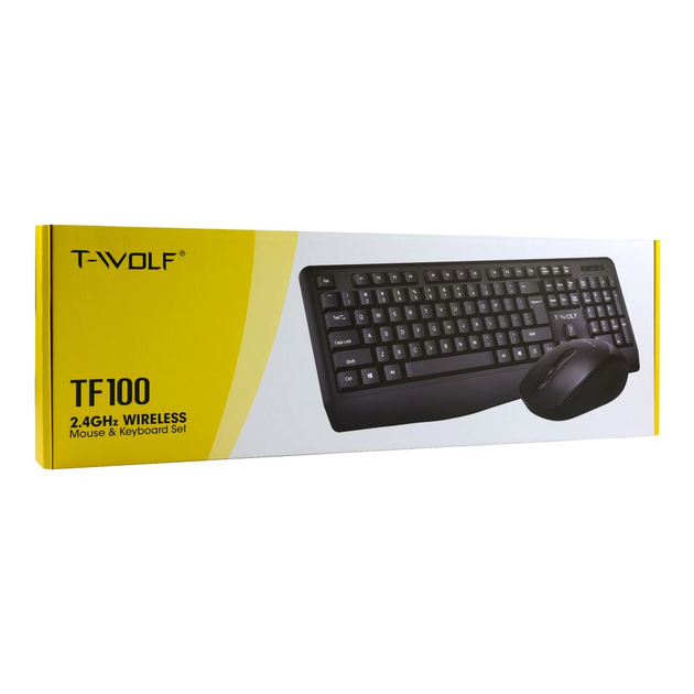 Клавиатура и мышь TWolf TF100 в черном цвете - беспроводные устройства. - изображение 3