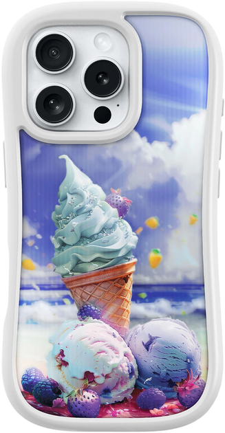 Etui LAUT POP SURREAL do Apple iPhone 16 Plus Ice Cream (L_IP24C_PS_W) - obraz 1