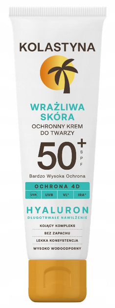 Krem przeciwsłoneczny do twarzy Kolastyna do cery wrażliwej Spf 50 50 ml (5900536355399) - obraz 1