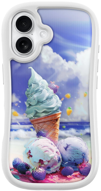 Панель LAUT POP SURREAL для Apple iPhone 16 Ice Cream (L_IP24A_PS_W) - зображення 1