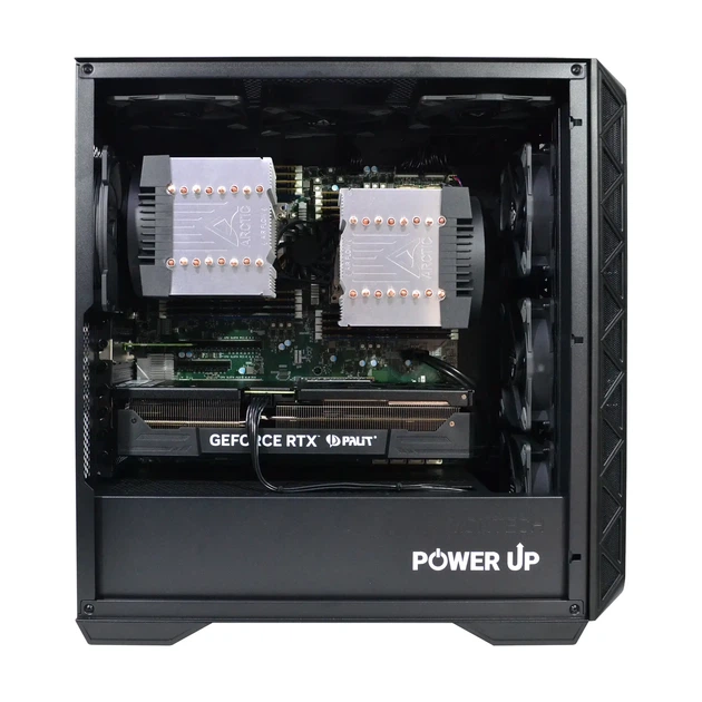 Двухпроцессорная рабочая станция PowerUp #394 AMD EPYC 7413 x2 / 256 GB / SSD 2TB / GeForce RTX 4070 12GB для 3D моделирования видеомонтажа рендеринга для инженеров и архитекторов - изображение 4
