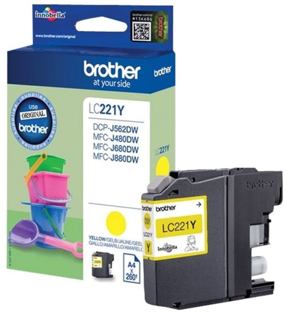 Картридж Brother LC221Y Yellow (4977766747349) - зображення 2