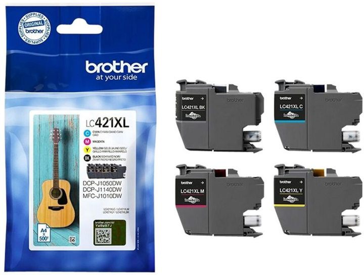 Набір картриджів Brother LC421XLVALDR Value Pack XL CMYK - зображення 2