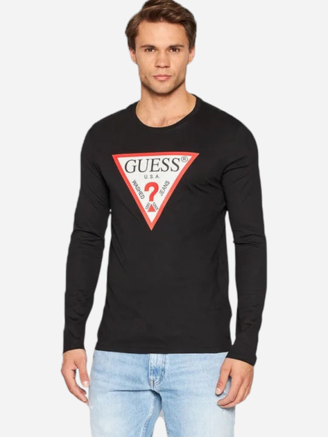 Лонгслів чоловічий Guess M2YI31I3Z11 JBLK L Чорний (7621826315760) - зображення 1