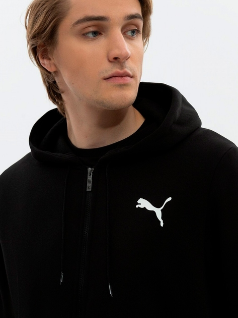 Толстовка на флісі на блискавці чоловіча Puma Hoodie 586702 51 M Чорна (4063697312463) - зображення 2