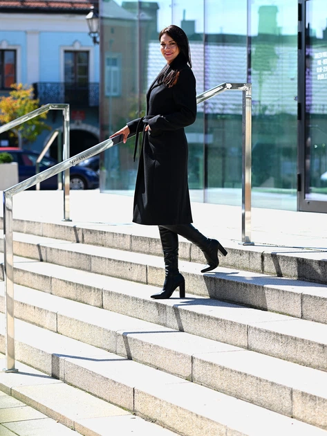 Płaszcz damski jesienny długi Gamstel Salma L Czarny (5904905961969) - obraz 6