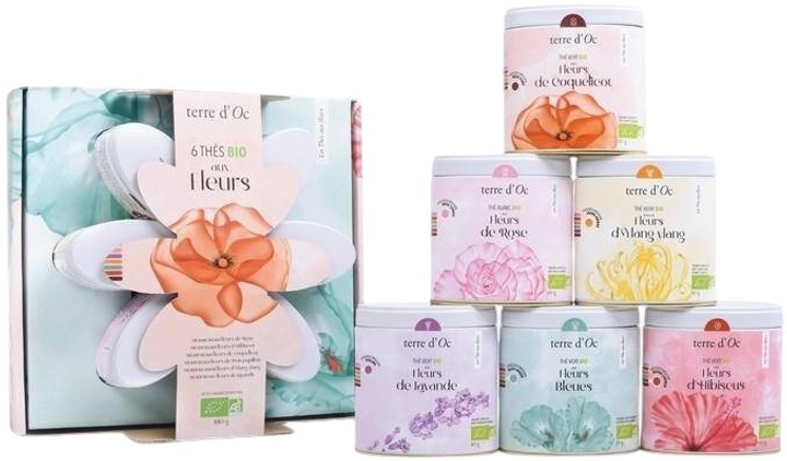 Набір чаїв Terre d'Oc Bio Thés Bio Aux Fleurs 6 шт (3700324439735) - зображення 2