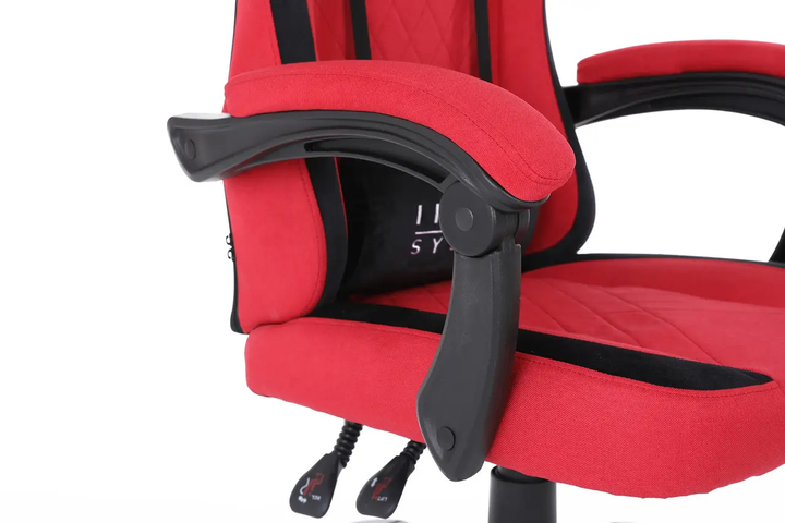 Комп'ютерне геймерське крісло із тканини INFINI System Червоний - изображение 8
