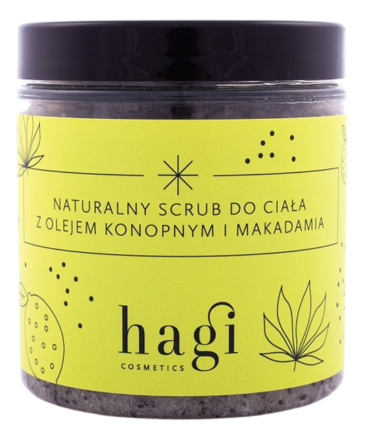 Scrub do ciała Hagi naturalny z olejem konopnym i makadamia 300 g (5906874158449) - obraz 1