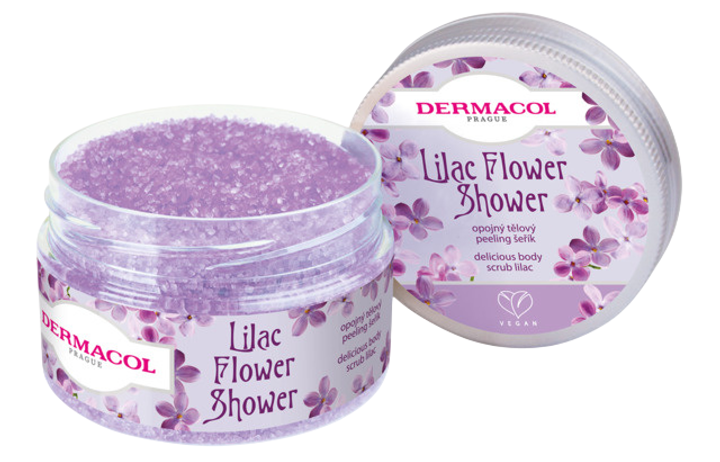 Скраб для тіла Dermacol Flower Shower Бузок 200 г (8595003123990) - зображення 2