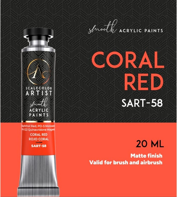 Farba Scale75 Artist Range 20 ml Coral Red (8435635306104) - obraz 3