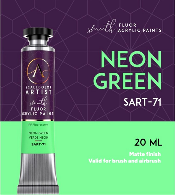 Farba Scale75 Artist Range 20 ml Neon Green (8435635306234) - obraz 3