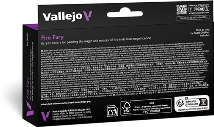 Набір акрилових фарб Vallejo Model Color Fantasy 70.243 Fire Fury 6 шт x 18 мл (8429551702430) - зображення 3