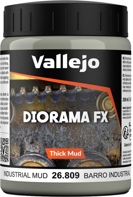 Паста Vallejo Diorama FX 26.809 Industrial Mud 200 мл (8429551268097) - зображення 1