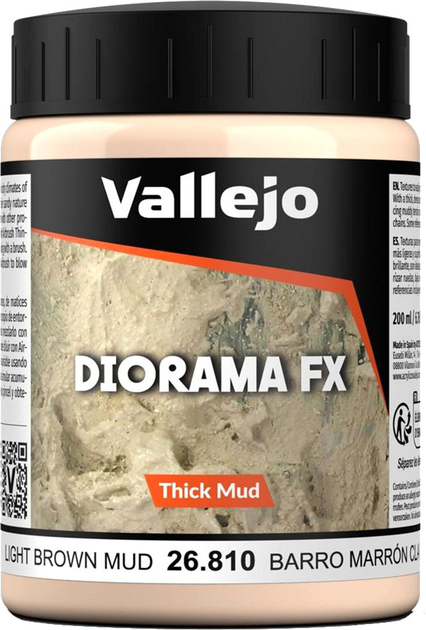 Паста Vallejo Diorama FX 26.810 Light Brown Mud 200 мл (8429551268103) - зображення 1