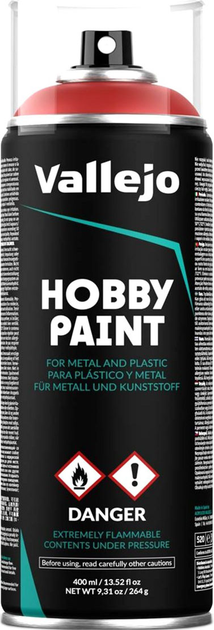 Primer-spray Vallejo Hobby Paint 28.016 400 ml Scarlet Red (8429551280167) - obraz 1