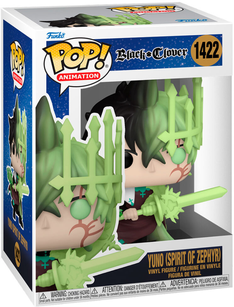 Figurka Funko Pop Black Clover Yuno Spirit of Zephyr 9 cm (0889698705714) - obraz 1