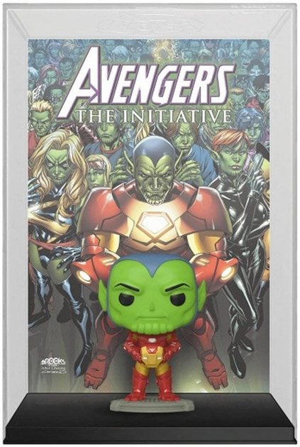Figurka Funko POP Comic Cover Marvel Avengers The Initiative 16 Skrull as Iron Man 10 cm (0889698656115) - obraz 3