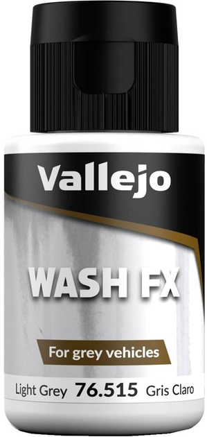 Farba Vallejo Wash FX 76.515 35 ml Light Grey (8429551765152) - obraz 1