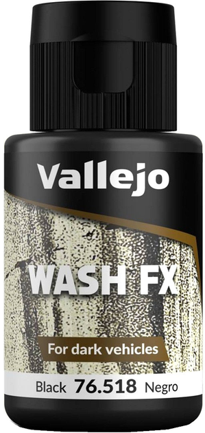 Фарба Vallejo Wash FX 76.518 35 мл Black (8429551765183) - зображення 1