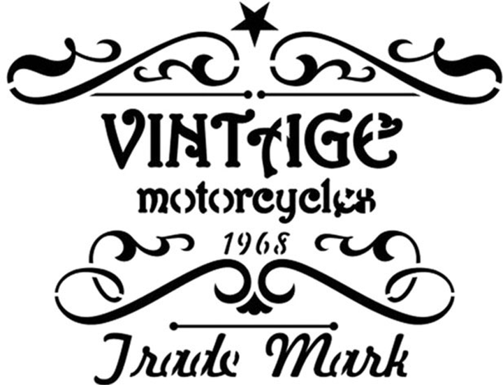 Трафарет Vallejo ST-LET005 Vintage Motorcycles Sign 1:35 (8429551986540) - зображення 3
