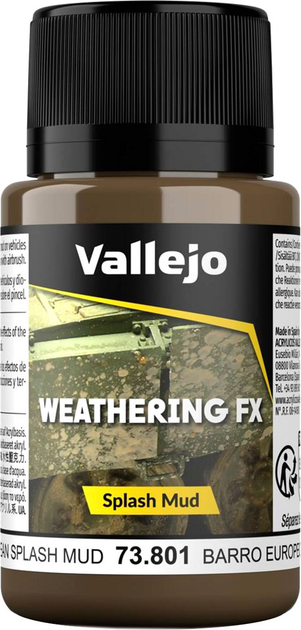 Акрилова фарба Vallejo Weathering FX Splash Mud 73.801 40 мл European (8429551738019) - зображення 1