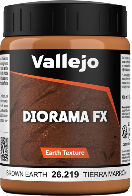 Pasta Vallejo Diorama FX Earth Textures 26.219 200 ml Brown Earth (8429551262194) - obraz 1