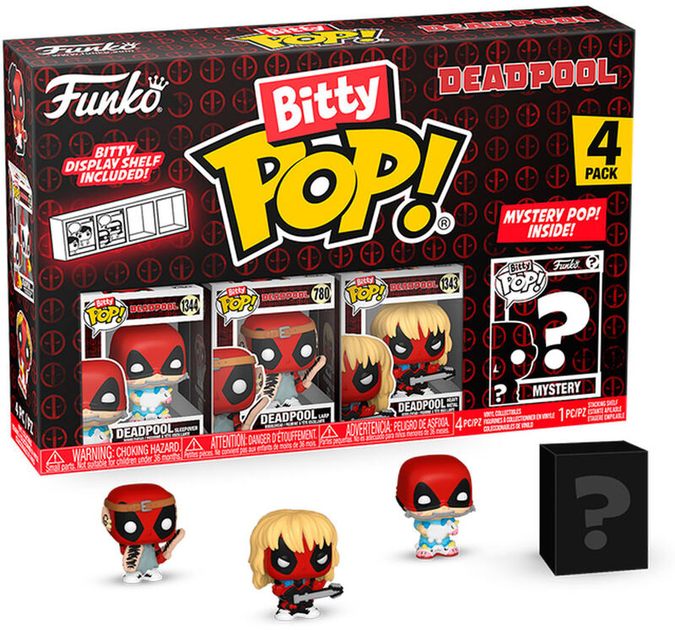 Набір фігурок-сюрприз Funko Bitty POP Marvel Deadpool Sleepover 4 шт (0889698849623) - зображення 1