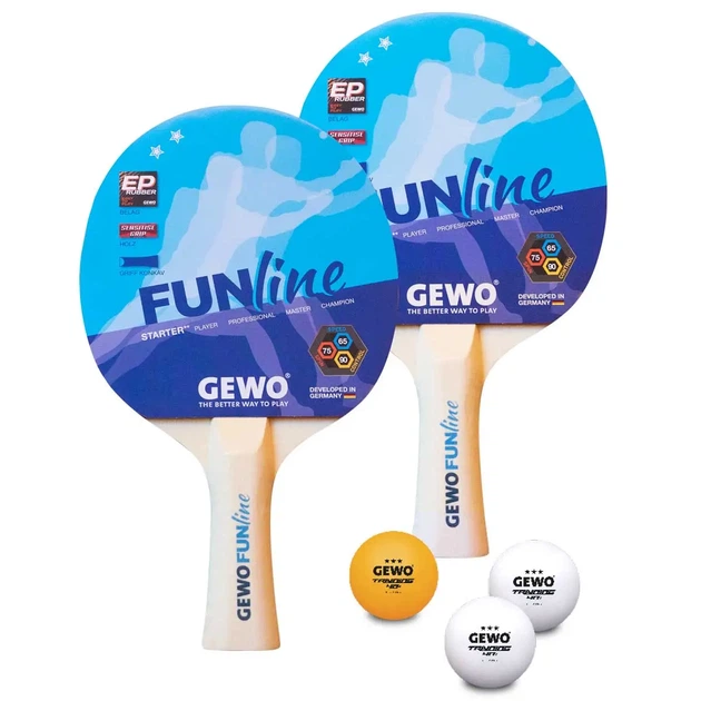 Набор для настольного тенниса GEWO Double-Fun 2 Bats 3 Balls (96960000) (931053) - Фото 4 Набор для настольного тенниса GEWO Double-Fun 2 Bats 3 Balls (96960000) (931053) - изображение 4