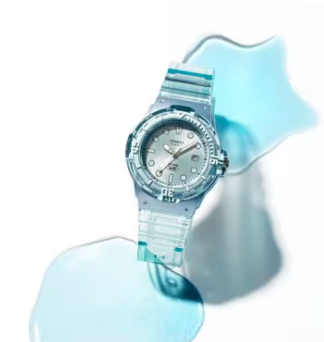 Мужские наручные часы CASIO LRW-200HS-2E в цветовой гамме Прозрачный/Голубой. - изображение 2