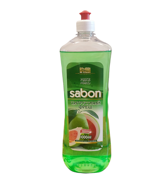 Мило рідке Цитрусовий фреш "Sabon" 1л.пуш-пул 0822 - Фото 1 Мило рідке Цитрусовий фреш "Sabon" 1л.пуш-пул 0822 - изображение 1