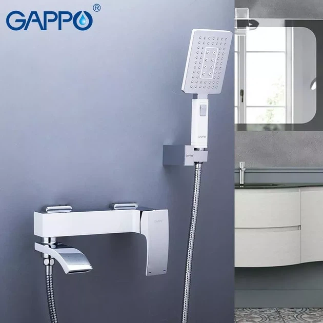 Змішувач для ванни GAPPO G3207-8, білий/хром G3207-8 - изображение 3