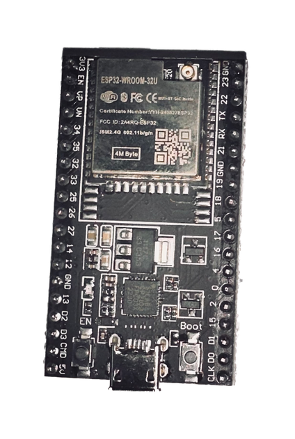 Плата розробки ESP32-WROOM-32U WiFi+Bluetooth 38pin CP2102 micro-USB - Фото 2 Плата розробки ESP32-WROOM-32U WiFi+Bluetooth 38pin CP2102 micro-USB - зображення 2