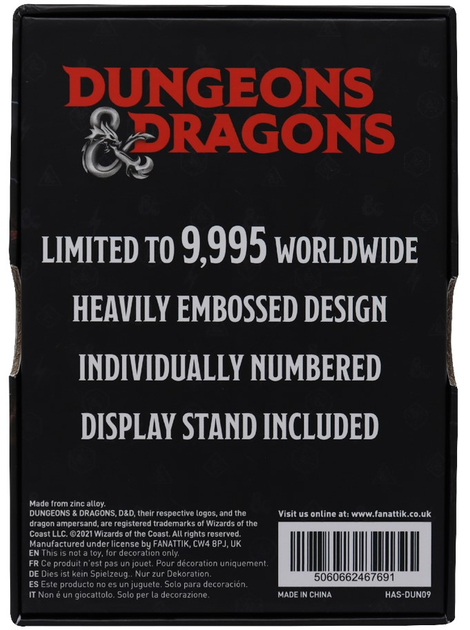 Plakietka kolekcjonerska Fanatik Dungeons & Dragons Monster Manual Limited Edition (5060662467691) - obraz 8