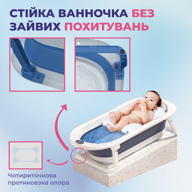 Дитяча ванна для купання SBT group A1 EB-211 Біло-синя - Фото 5 Дитяча ванна для купання SBT group A1 EB-211 Біло-синя - зображення 5