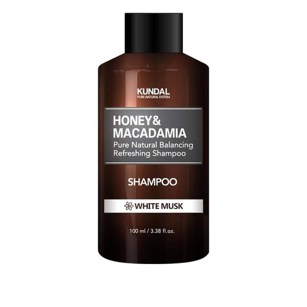 Шампунь KUNDAL Honey & Macadamia Nature Shampoo White Musk с ароматом Белый Мускус 100 мл - Фото 1 Шампунь KUNDAL Honey & Macadamia Nature Shampoo White Musk с ароматом Белый Мускус 100 мл - изображение 1