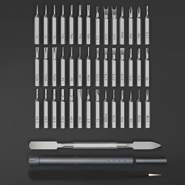 Отвертка с набором прецизионных магнитных бит U&P Screwdriver Set 45 шт (YT6044) - изображение 5