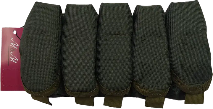 Підсумок для пострілів ВОГ 5шт MOLLE M&M Вид 2 Olive Green Хакі (213348) - зображення 1